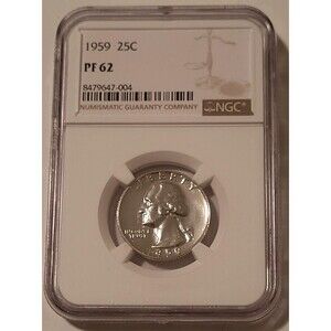 1959 Washington Quarter Proof PF62 NGC